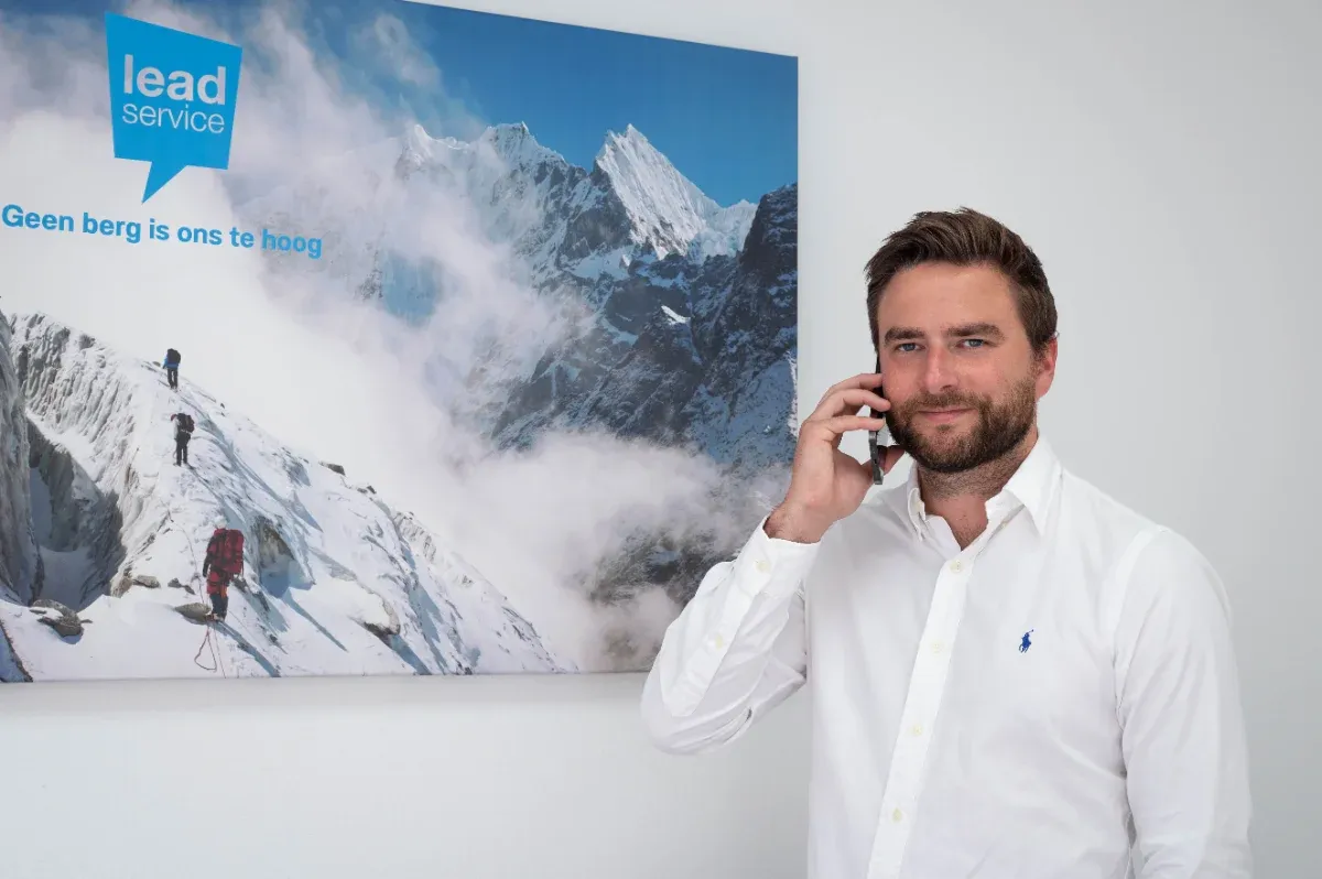 Niels Deprez, zaakvoerder van Leadservice in Kortrijk